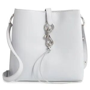 Rebecca Minkoff Megan Leather Shoulder Bag Ice Grey/Winter White Color
